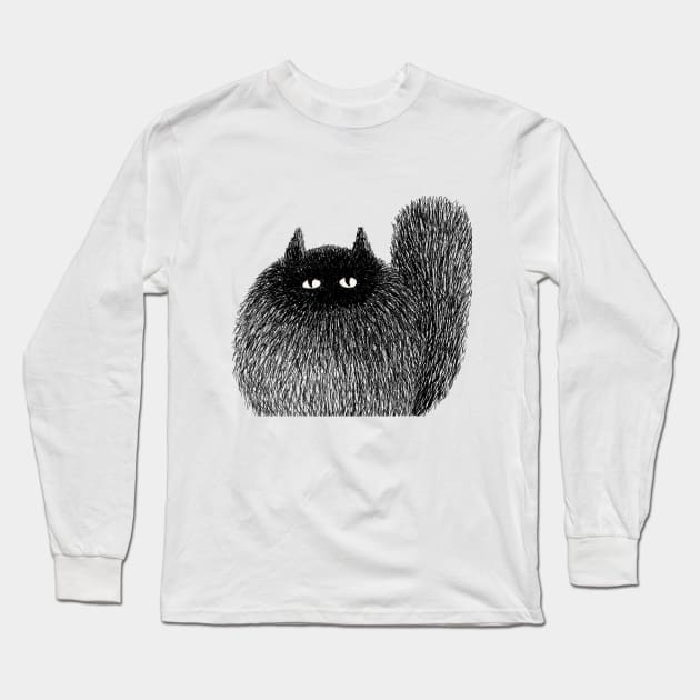 Mischievous Cat Long Sleeve T-Shirt by Sneakytoon